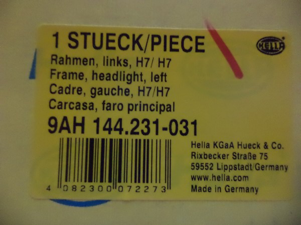N°he80 glace phare mercedes classe E W210 gauche 9ah144232031 neuf DPA86