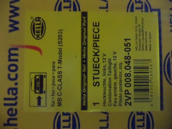 n°he84 feu mercedes classe C break S203 gauche 2vp008048051 neuf DPA86