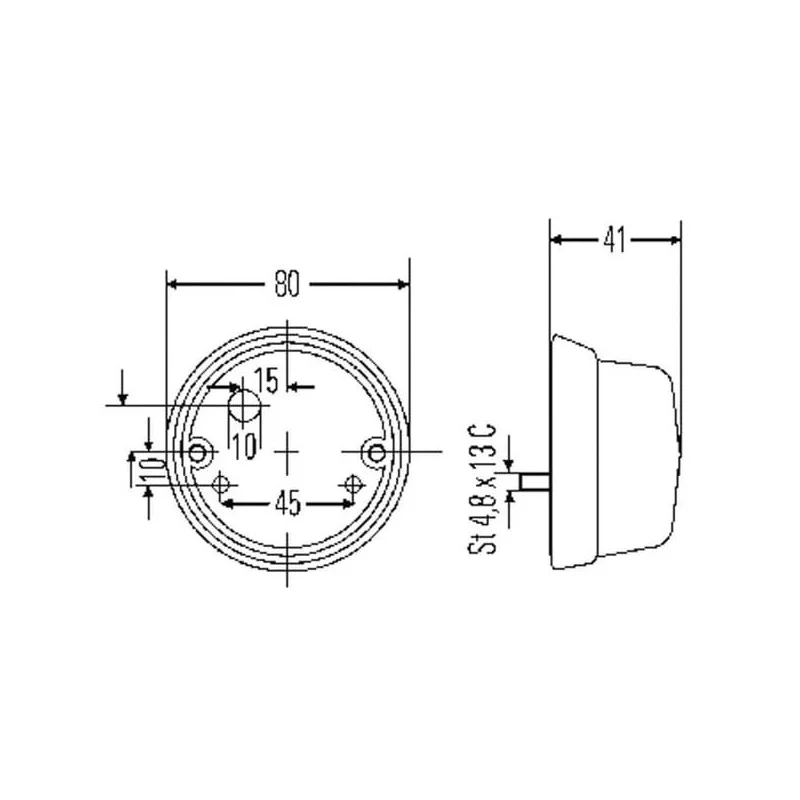 n°he180 4x feux recul 80mm 2zr001421101 2zr00142112f 8750r23 neuf DPA86