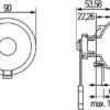 n°he234 feu arriere camping car caravane 90mm hella 2sb965039051 thk184 neuf DPA86