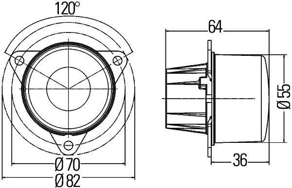 n°he241 clignotant arriere led 12v 55mm caravane camping car remorque 2ba011172031 hella DPA86