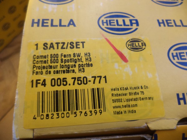 n°he165 kit longue portée 12V hella 1f4005750771 neuf comet 500 DPA86