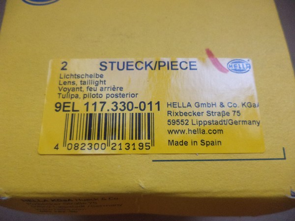 n°he208 cabochon x2 feu arriere 11584 hella 9el117330011 neuf DPA86