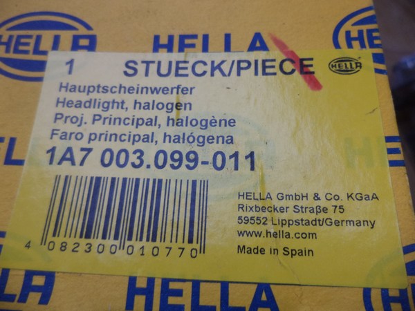 n°he240 longue portée 186mm hella 1a7003099011 24414 neuf DPA86