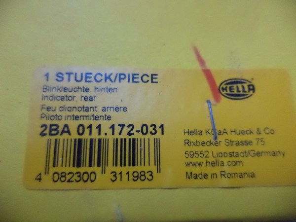 n°he241 clignotant arriere led 12v 55mm caravane camping car remorque 2ba011172031 hella DPA86