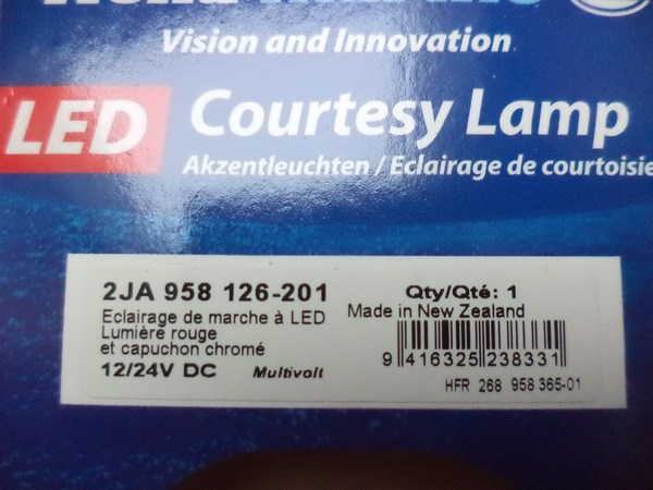 n°he243 3x eclairage marche led rouge hella marine 2ja958126201 DPA86