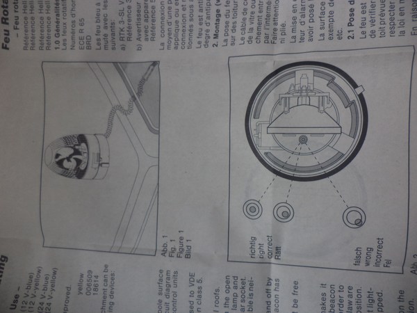 n°he246 gyrophare bleu vintage collection hella 2rl007337121 neuf DPA86