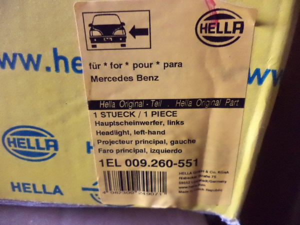 n°he249 phare gauche mercedes W211 S211 classe E bi xenon 1el009260551 hella neuf DPA86