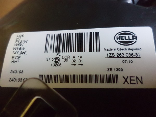 n°he250 phare gauche mercedes ML w164 bi xenon 1zs263036311 hella neuf DPA86