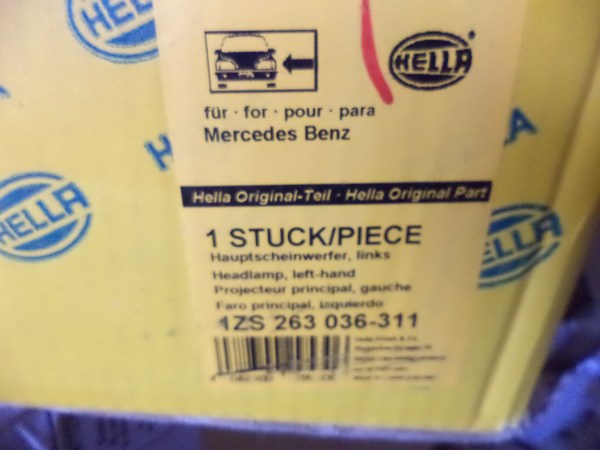 n°he250 phare gauche mercedes ML w164 bi xenon 1zs263036311 hella neuf DPA86