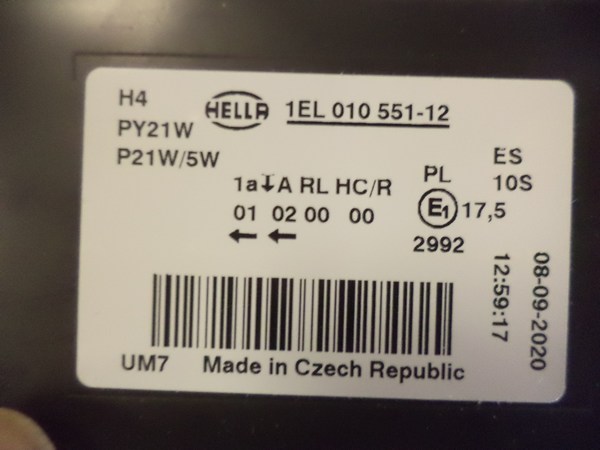 n°he252 phare droit VW caddy 3 1el010551121 hella neuf feu diurne n°he252 phare droit VW caddy 3 1el010551121 hella neuf feu diurne DPA86