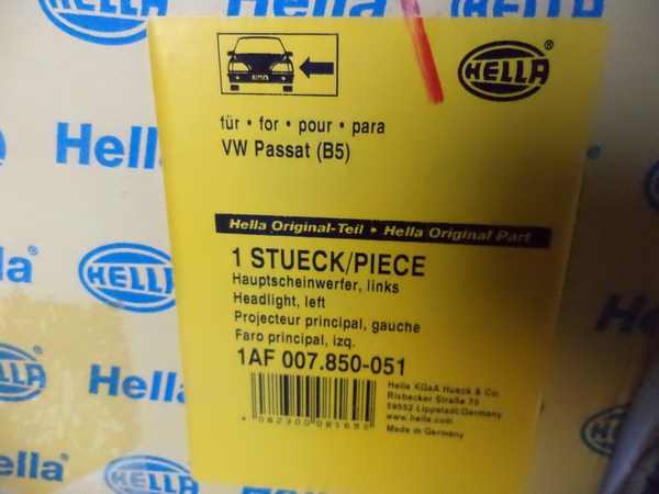 n°he257 phare gauche VW passat B5 1af007850051 hella neuf DPA86