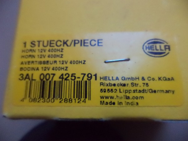 n°he264 klaxon 12V universel hella neuf 3al007425791 DPA86