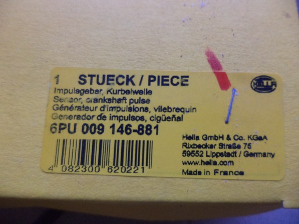 n°he271 capteur PMH volvo 240 740 760 940 960 6pu009146881 hella neuf DPA86