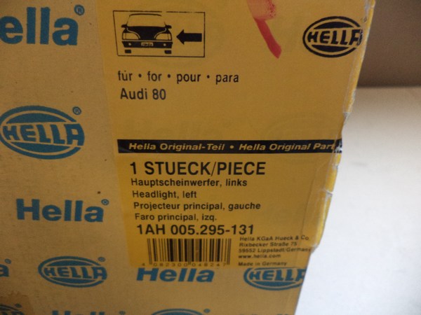 n°he275 phare gauche audi 80 B3 1ah005295131 hella neuf DPA86