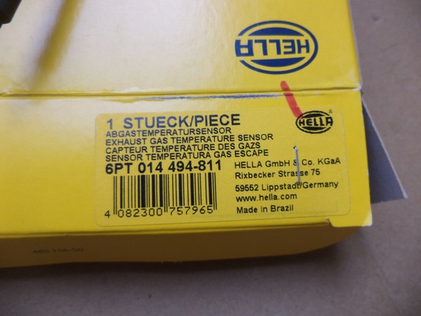 n°he285 Capteur température échappement VW sharan alhambra 6pt014494811 hella neuf DPA86