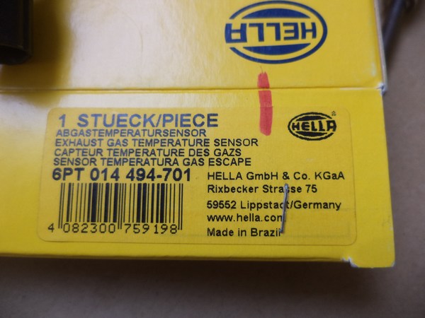 n°he287 Capteur Température Échappement ford F 250 6pt014494701 hella neuf n°he287 Capteur Température Échappement ford F 250 6pt014494701 hella neuf DPA86