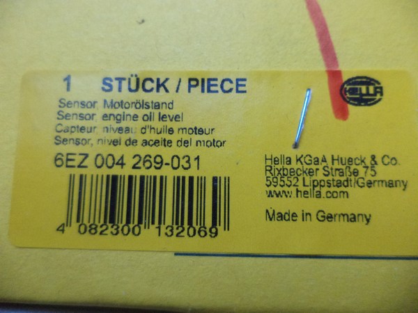 n°he294 capteur niveau huile mercedes W124 W126 R129 W140 W463 W210 6ez004269031 hella neuf n°he294 capteur niveau huile mercedes W124 W126 R129 W140 W463 W210 6ez004269031 hella neuf DPA86