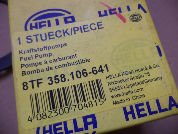 n°he298 pompe gazoil opel astra H 8tf358106641 hella neuve n°he298 pompe gazoil opel astra H 8tf358106641 hella neuve DPA86
