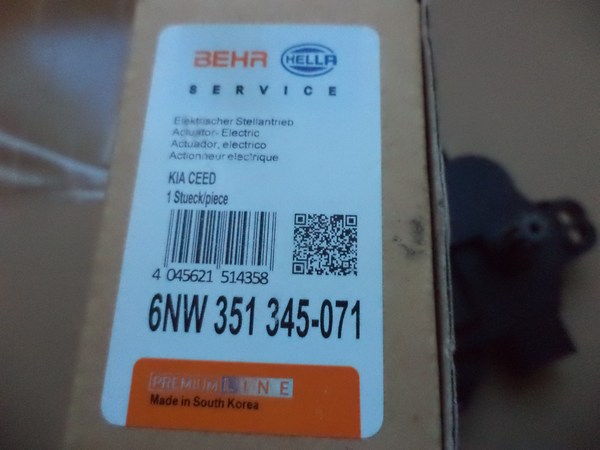 n°he303 clapet melange chauffage KIA cee&rsquo;d 2006 2018 6nw351345071 hella neuf DPA86