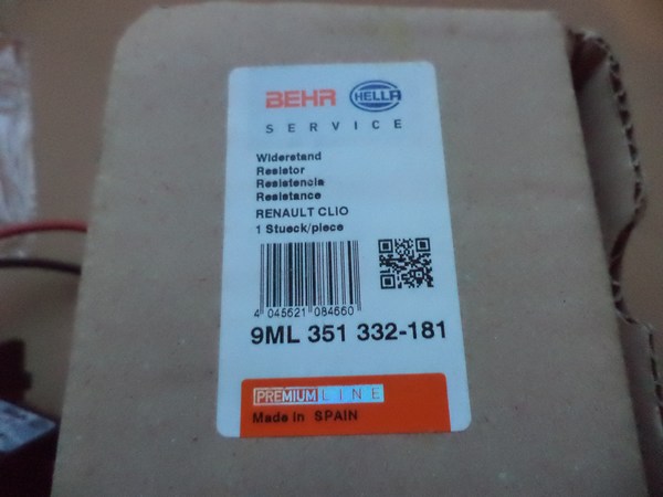 n°he305 resistance chauffage renault clio 1 kangoo 1 9ml351332181 hella neuf DPA86