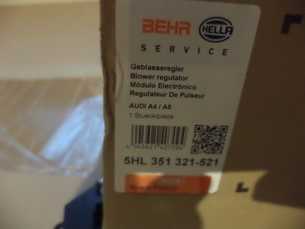 n°he307 resistance chauffage audi A4 A5 Q5 B8 5hl351321521 hella neuve DPA86