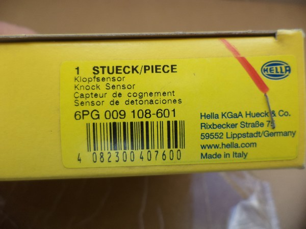n°he312 capteur cliquetis citroen c5 c6 c8 evasion xm 6pu012039181 hella neuf DPA86