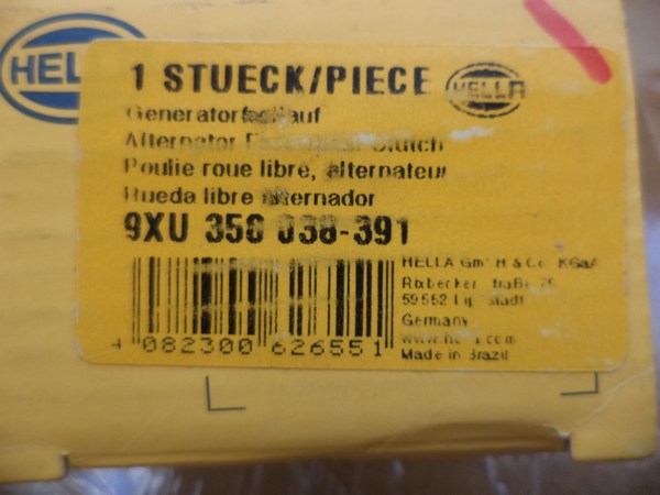 n°he328 poulie alternateur BMW e46 e85e60 e81 e90 e84 e87 9xu358038391 hella neuve DPA86