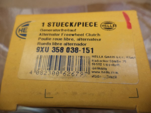 n°he329 poulie alternateur mercedes W202 W210 W638 sprinter 9xu358038151 hella neuve DPA86