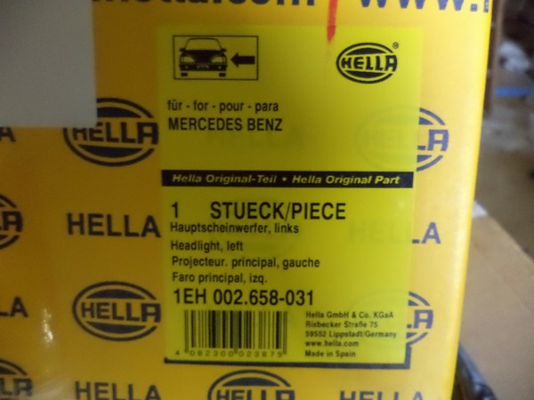 n°he347 phare gauche mercedes NG poids lourd 1eh002658031 hella neuf DPA86