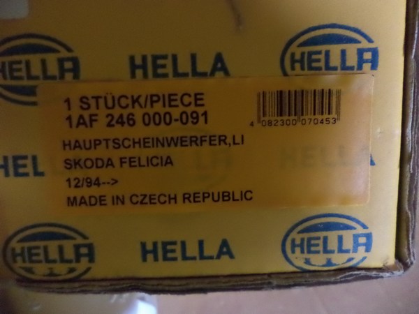 n°He349 phare gauche skoda felicia caddy 1af246000091 hella neuf DPA86