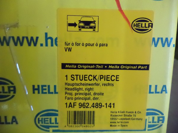 n°he352 phare droit VW polo 6N1 1af962489141 hella neuf DPA86