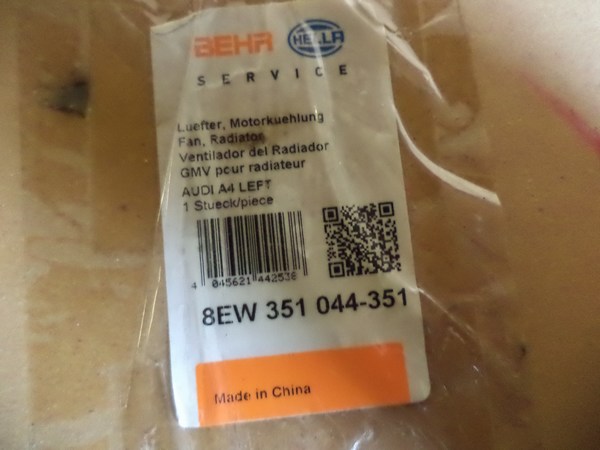n°he355 ventilateur moteur audi a4 a5 a6 a7 q5 macan 8ew351044351 hella neuf DPA86