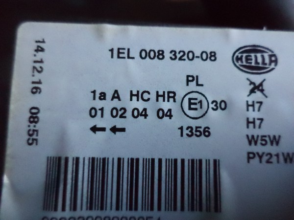 n°he358 phare droit opel signum vectra C hella 1el008320081 neuf DPA86