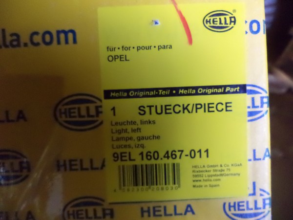 n°he359 feu gauche opel astra H blanc hella 9el160467011 neuf n°he359 feu gauche opel astra H blanc hella 9el160467011 neuf DPA86