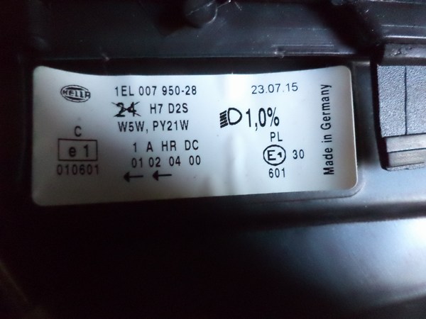 n°he360 phare droit opel omega B xenon hella 1el007950281 neuf DPA86