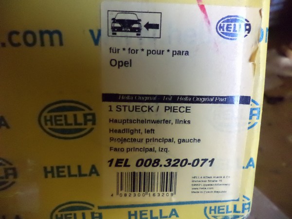 n°he361 phare gauche opel signum vectra C 1el008320071 hella neuf DPA86