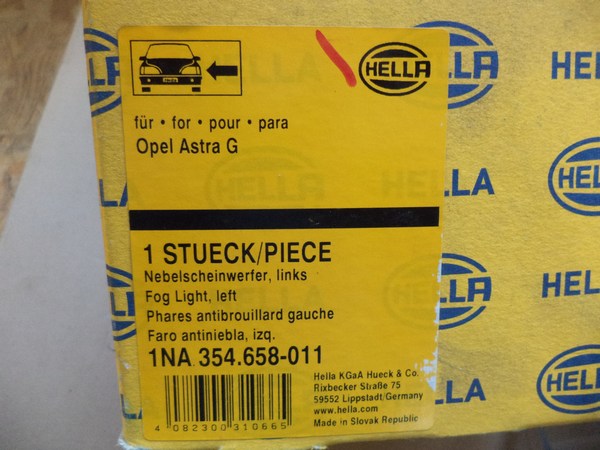 n°he376 antibrouillard gauche opel astra G 1na354658011 hella neuf DPA86
