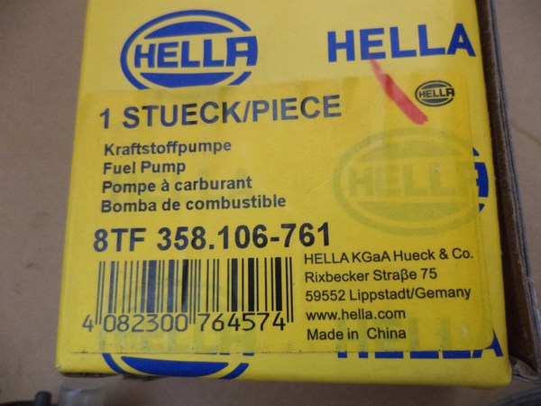 n°he407 pompe essence mazda 626 hyundai coupé accent 8tf358106761 hella neuve DPA86