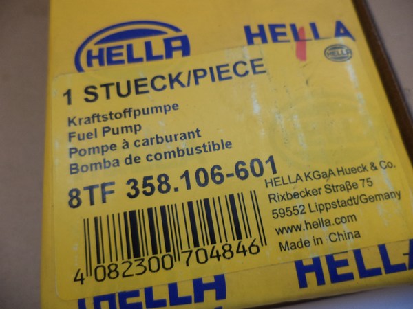n°he412 pompe essence seat inca VW polo 3 golf 4 caddy 8tf358106601 hella neuve DPA86
