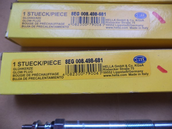n°he419 6 x bougies prechauffe toyota yaris auris IQ verso 8eg008498681 hella neuve DPA86