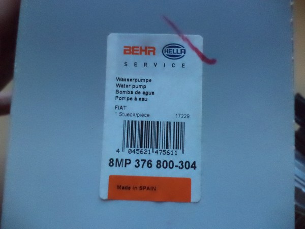 n°he427 pompe eau fiat panda punto uno seicento doblo 8mp376800304 hella neuve DPA86