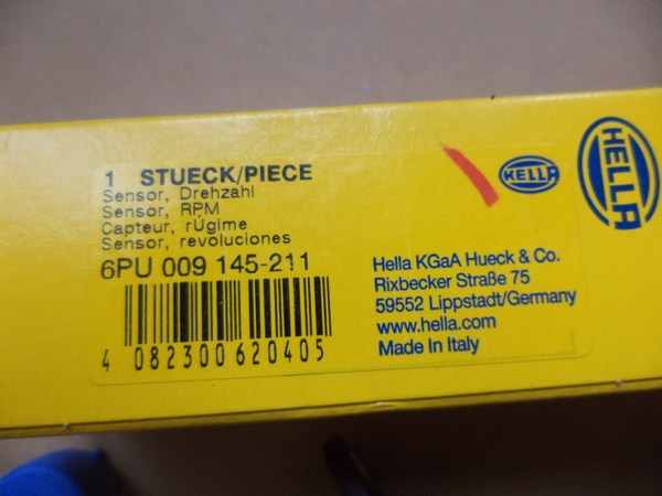 n°he445 capteur regime renault master trafic clio twingo duster 6pu009145211 hella neuf DPA86