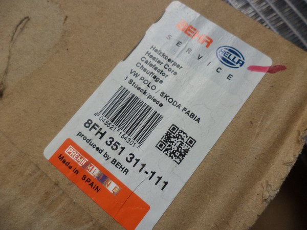 n°he449 radiateur chauffage audi a1 vw polo skoda fabia roomster 8fh351311111 hella neuf DPA86