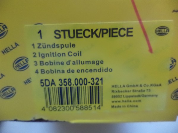 n°he452 bobine allumage chevrolet aveo cruze orlando corsa D 5da358000321 hella neuve DPA86