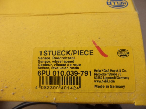 n°he459 capteur ABS arriere citroen c6 peugeot 407 6pu010039791 hella neuf DPA86