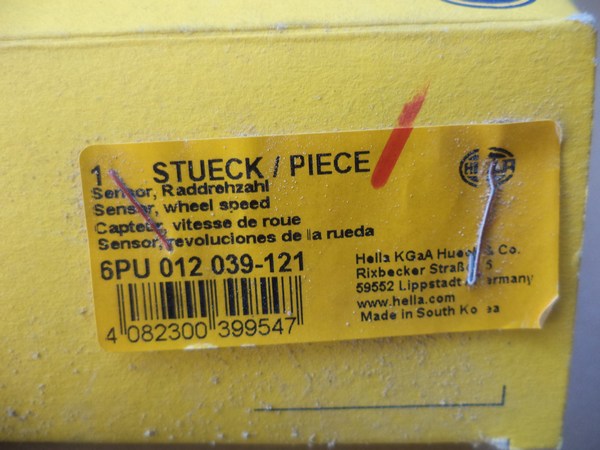 n°he460 capteur ABS ard hyundai santa fe 6pu012039121 hella neuf DPA86
