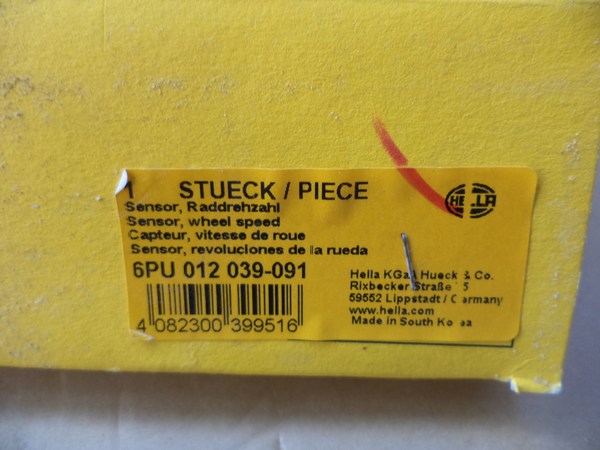 n°he465 capteur ABS arg hyundai accent 6pu012039091 hella neuf DPA86