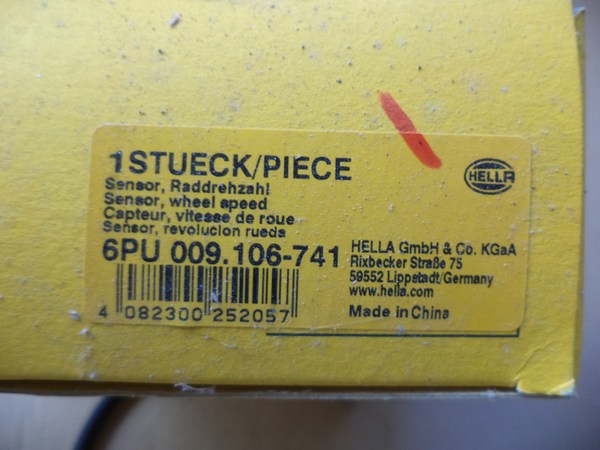 n°he469 capteur ABS arriere audi A3 TT VW golf 4 6pu009106741 hella neuf DPA86