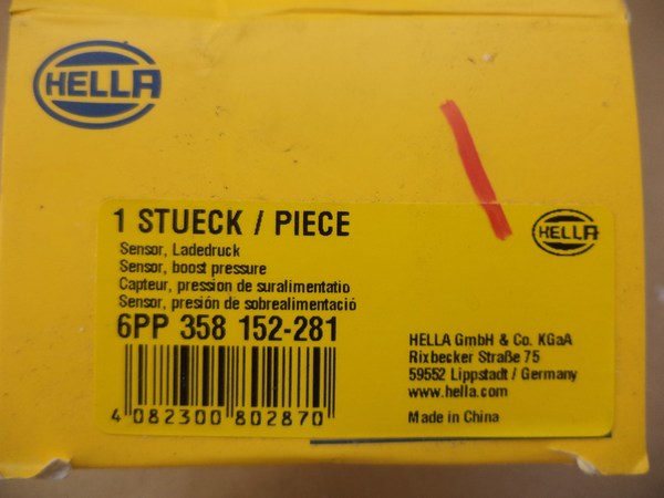 n°he475 capteur pression mercedes classe C classe E SLK 6pp358152281 hella neuf he492 DPA86